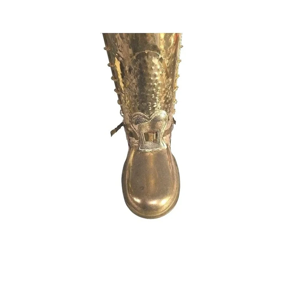 Vintage Hammered Brass Boot Umbrella Stand Luxury Storage Walking Sticks‎ Holder